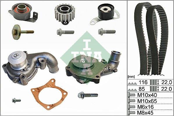 WILMINK GROUP Vesipumppu + jakohihnasarja WG1251283